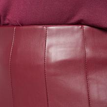 G by Giuliana Pleated Faux Leather Skirt