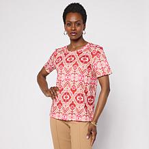 TWRHLL by Christie Brinkley Button Down Shirt with Lace | HSN