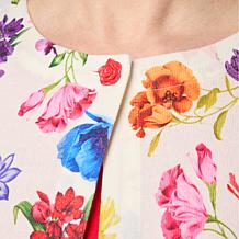 G by Giuliana Printed Sweater Knit Cardigan