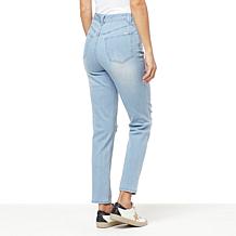 G by Giuliana Repreve® Denim Distressed Tapered-Leg Jean