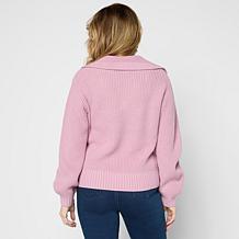 G by Giuliana Rhinestone Collar Pullover Sweater 