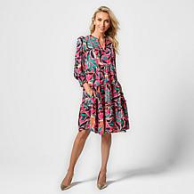 G by Giuliana Serafina Tiered V-Neck Dress