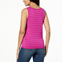 G by Giuliana Shadow Striped Knit Tank