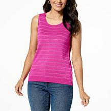 G by Giuliana Shadow Striped Knit Tank