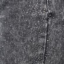 G by Giuliana Straight-Leg Denim Jean with Rhinestones