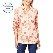 G by Giuliana Sun-Soaked Textured Gauze Buttoned Shirt