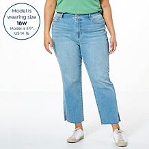 G by Giuliana The Straight Stretch Denim Twill Crop Jean