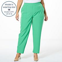 G by Giuliana Twill Straight-Leg Pull-On Pant