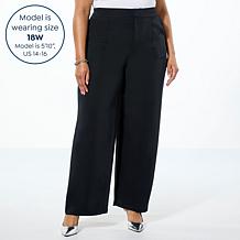 G by Giuliana Woven Crepe Wide-Leg Cargo Pant