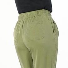 G by Giuliana Woven Tencel Wide-Leg Pant