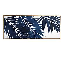 Gallery 57 Blue Palms 19" x 45" Floating Canvas