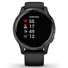 Garmin Venu GPS Smartwatch in Slate Steel and Black