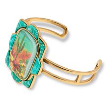 GemHues Bronze Gemstone Desert Cactus Landscape Cuff