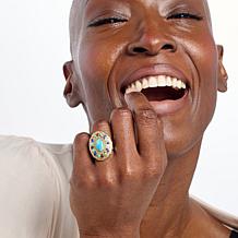 GemHues Multigemstone Bronze Statement Ring