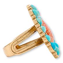 Gemhues Sponge Coral and Turquoise Statement Ring