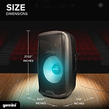Gemini 15 Inch Multi-LED Bluetooth Speaker with Stand