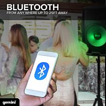 Gemini 15 Inch Multi-LED Bluetooth Speaker with Stand