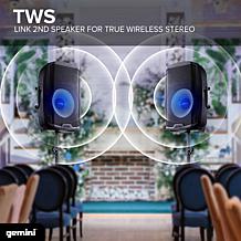 Gemini AS-2115BT-LT 15 Inch Active Multi-LED Bluetooth Loudspeaker