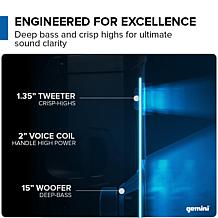 Gemini GD-L215PRO 15"LED Professional PA Speaker with Bluetooth