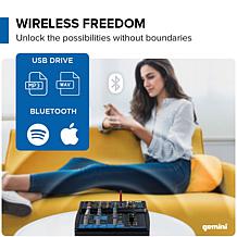 Gemini GEM-05USB Compact 5 Channel Bluetooth Mixer