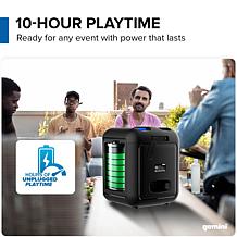 Gemini GGO-650L 6.5" Portable Bluetooth Boombox with LED Party Lights