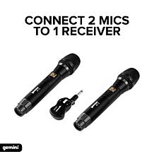 Gemini GMU-M200 UHF Dual Wireless Handheld Microphone System