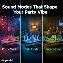 Gemini GNV-60 Portable 60W Party Speaker with LED Lighting