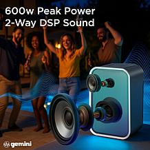 Gemini GNV-60 Portable 60W Party Speaker with LED Lighting