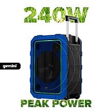 Gemini MPA-2400 Rechargeable Weather Resistant Trolley Speaker - Blue