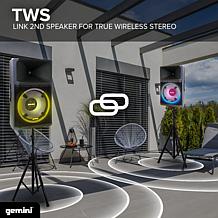 Gemini Powerful Bluetooth 15 Inch Party Speaker with Stand