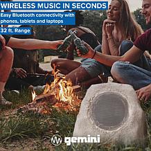 Gemini Sound GHRK-500LTMS-PR Portable Solar Bluetooth Rock Speakers