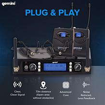 Gemini Sound UHF-6200HL-R2 Dual Wireless UHF Headset/Lavalier System