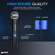 Gemini Sound UHF-6200M-R2 Dual Handheld UHF Wireless Microphone System