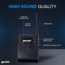 Gemini UHF-01HL UHF Single Headset Wireless Microphone System