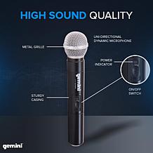 Gemini UHF-01M Single Handheld Wireless Microphone System