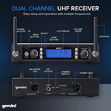 Gemini UHF-6200M UHF Dual Handheld Wireless Microphone System