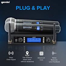 Gemini UHF-6200M UHF Dual Handheld Wireless Microphone System