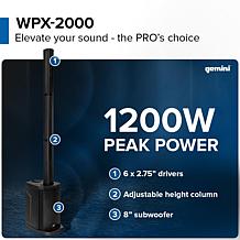 Gemini WPX-2000 Powered Column Array PA Speaker System