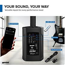 Gemini WPX-2000TOGO Battery Powered Column Array PA Speaker System