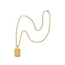 Geoffrey Beene 0.03ctw Cubic Zirconia Dog Tag Pendant Necklace