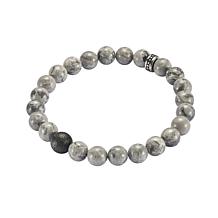 Geoffrey Beene Chinese Good Fortune Agate Beaded Stretch Bracelet