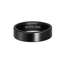 Geoffrey Beene Men's Black Stainless Steel Polished Ring