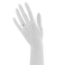 Geoffrey Beene Men's Stainless Steel Four-CZ Ring