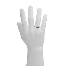 Geoffrey Beene Men's Stainless Steel Hematite Inlay Ring