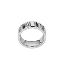 Geoffrey Beene Stainless Steel Polished Edge Mesh Stack Ring