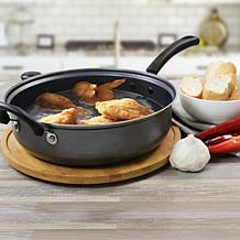 Gibson Everyday 11" Highberry Chicken Fryer with Lid in Grey