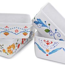 Gibson Home 8-Piece Anaya Rectangular Nesting Food Storage Set