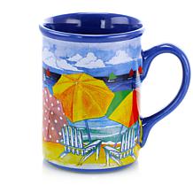 Gibson Home Beachcomber 4pc 16oz Stoneware Mug Set in Assorted Designs