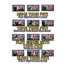 GigaPets StarCat and CompuKitty Pets 2 in 1 Pet Keychain
