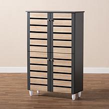 Gisela Two-Tone 4-Door Shoe Storage Cabinet